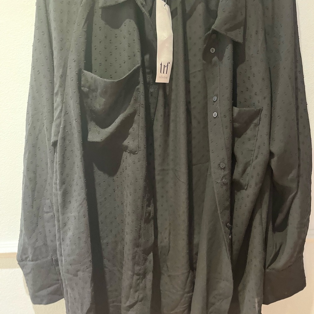 Black button up Zara blouse